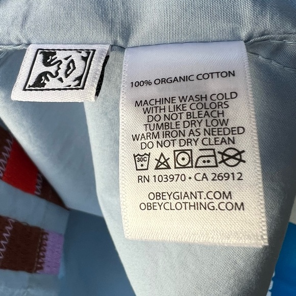 Obey Organic Cotton Short Sleeve Shirt BNWT Brand New size L - Picture 7 of 11